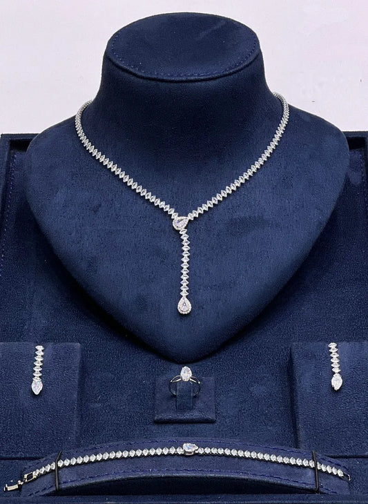 Elegant Teardrop Drop Jewelry Set